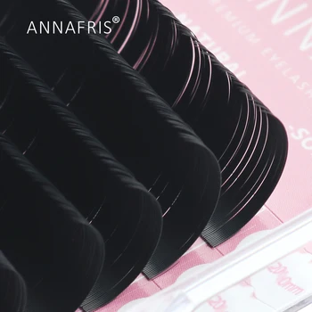 ANNAFRIS Для индивидуального наращивания ресниц разной длины 8-25 мм Поставляет высококачественные ресницы из искусственной норки для профессиональных