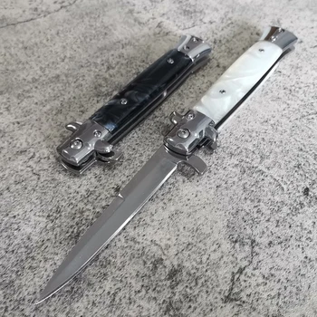 Высококачественный уличный нож складной нож 440C С акриловой деревянной ручкой карманный нож кемпинг охотничьи ножи выживания EDC инструмент