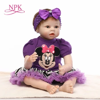 NPK bebes reborn 55 см boneca girl doll completa для девочек Игрушки reborn babies doll подарок на день рождения игрушки для детей plamates