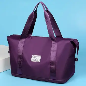 Дорожная спортивная сумка для сухого влажного отделения, водонепроницаемая переносная ручка, ткань Оксфорд, Мужская Женская сумка для багажа, дорожная спортивная сумка