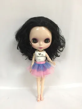 Кукла-игрушка Nude Blyth Doll Factory для девочек, черные волосы 20170529, Специальный чип для глаз