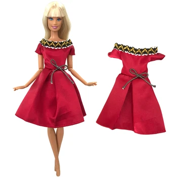 NK, 1 шт., красная юбка, модные повседневные наряды, платье, супермодель, танцевальное платье, одежда для куклы Барби, аксессуары, игрушка для девочки