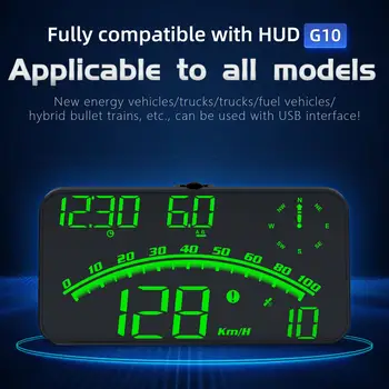 HUD Автомобильный цифровой дисплей скорости автомобиля Сигнализация превышения скорости Универсальный