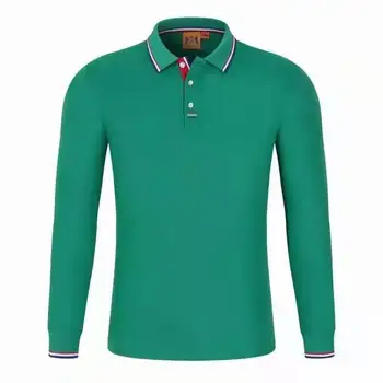 2023 Новая мужская весенне-осенняя рубашка поло с длинным рукавом, модная городская футболка Поло с воротником-стойкой, однотонная футболка