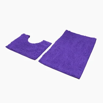 2 шт./компл. Однотонный ковер из синели, противоскользящий коврик для пола в ванной, набор ковриков для унитаза, водопоглощающий коврик для ванны