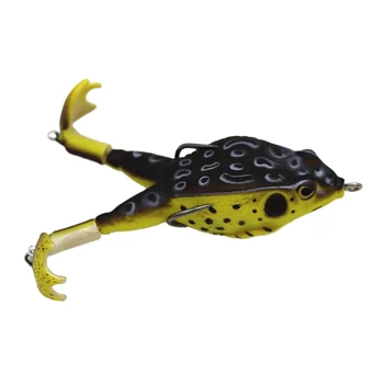 Приманка для ловли окуня Привлекательная приманка в виде лягушки Профессиональная Плавающая Практичная Двойная Пропеллерная Мягкая Морская Пресноводная