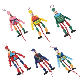 Забавные деревянные куклы, ручная кукла-марионетка, сувениры для вечеринок, подвесное украшение, кукла для совместной деятельности для девочек, подарки для детей