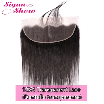 Siyun Show 13X4 HD Прозрачное Кружево Фронтальная Бразильская кость Прямые Волосы 100% Remy Натуральные Волосы Фронтальная застежка Натуральный Цвет