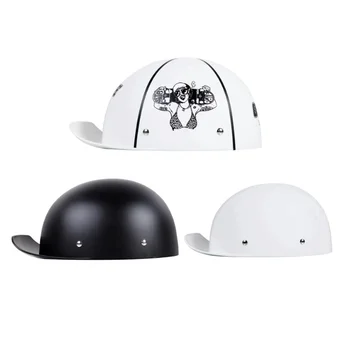 Мотоциклетный шлем, бейсбольная кепка в стиле ретро, шлем с мотоциклетной лопатой, Летний шлем для мужчин и женщин, универсальный шлем