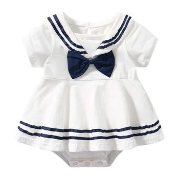 2023 Летняя одежда для маленьких девочек Комбинезон для новорожденных Супер Милая детская одежда в морском стиле от 0 до 24 месяцев