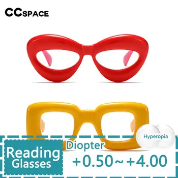 R55579 Винтажные очки для губ в стиле Панк, женская оправа для оптических очков при преувеличенной пресбиопии, прозрачные линзы, Гиперболическая оправа для очков Y2K