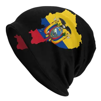 Карта флага Эквадора, Уличная вязаная шапка Homme Для женщин, мужчин, Осень-зима, Теплые Эквадорские гордые шапочки, Кепки