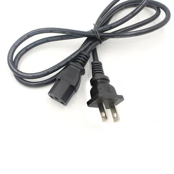 Высококачественная плоская вилка США ЕС с 3 зубцами, кабель переменного тока, проводная линия для портативного ПК, адаптер питания для ноутбука, шнур зарядного устройства для принтера, весы