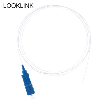 Однорежимный симплексный Соединительный кабель SC UPC с косичкой из ПВХ 0,9 мм с волоконно-оптической перемычкой белого цвета
