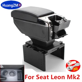 Для Seat Leon Mk2 Коробка Для Подлокотников Для Seat Leon Mk2 Коробка для Хранения подлокотников на Центральной консоли автомобиля модификация аксессуаров с USB