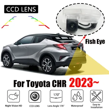 Камера заднего вида для Toyota CHR CH-R 2023 Ночного видения Заднего Вида Обратная Резервная Парковочная Камера Работает с заводским Головным устройством