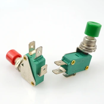 Микроконтактный выключатель 12мм DS-438 Мгновенный Красный /Зеленый Кнопочный Привод кнопочный переключатель