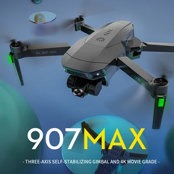 SG907 MAX Drone RC Профессиональный Бесщеточный GPS Квадрокоптер 4K HD Камера 3-осевой Карданный Подвес 5G WIFI FPV Оптический Позиционирующий Поток Dron