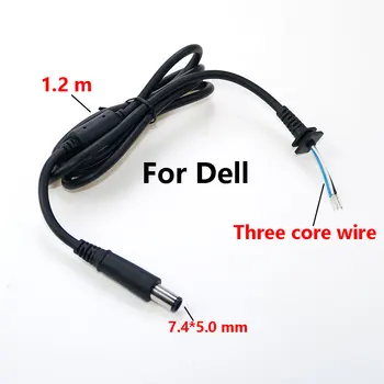 1 шт. кабель для зарядного устройства постоянного тока 7,4 *5,0 мм, круглый разъем с игольчатым адаптером для шнура для ноутбука Dell