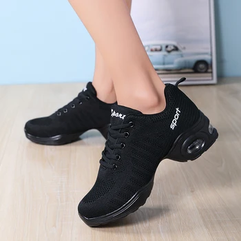 Кроссовки, женская танцевальная обувь для сальсы /Модерн / Хип-хоп / джаз, дышащие кроссовки для учителей на платформе, мужская женская обувь для танцев, женская танцевальная обувь
