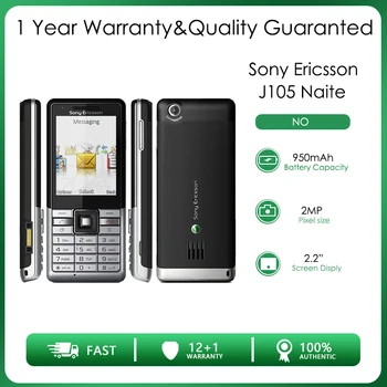 Оригинальный Sony Ericsson J105 Naite Разблокированный Восстановленный Мобильный Телефон GSM Хорошего Качества Бесплатная Доставка С Гарантией 1 Год