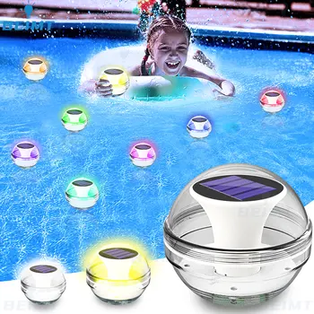 Плавающие светильники для бассейна, солнечные светильники для бассейна, изменяющие цвет, IP65 Водонепроницаемый светодиодный ночник для бассейна, гидромассажная ванна, декор пруда