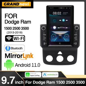 10-дюймовый Автомобильный Радиоприемник с Вертикальным Экраном для Dodge Ram 1500 2500 3500 Android Мультимедийный Плеер Стерео Головное Устройство Bluetooth WiFi GPS Navi