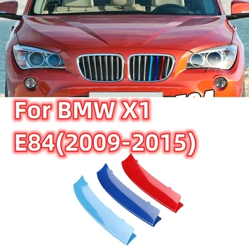 Для BMW X1 серии E84 2009-2015 Автомобиль 3D M Стайлинг Передняя решетка Отделка бампера Полосы наклейки Внешние автомобильные аксессуары декор