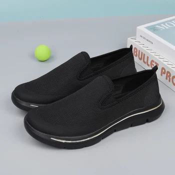 Суперлегкие сетчатые кроссовки для бега, мужские кроссовки большого размера, дышащие Tenis Masculino, уличная удобная спортивная обувь, модные слипоны