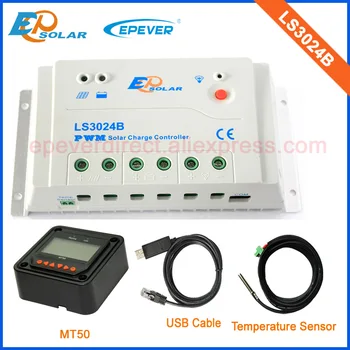 PWM 30A 30amp LS3024B MT50 дистанционное управление измерителем зарядное устройство солнечный USB-кабель датчик температуры