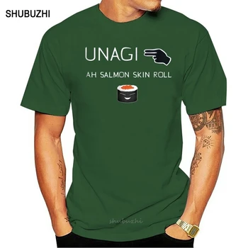 Футболка Unagi Salmon skin roll. Будьте в курсе, мужская хлопковая футболка, летняя брендовая футболка, размер евро