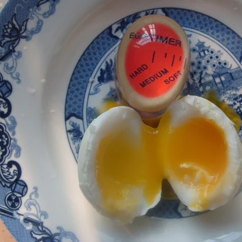 1 Таймер для яиц, меняющий цвет, Материал смолы, идеальные вареные яйца По температуре, Кухонный помощник, Таймер для яиц, Красный таймер, инструменты
