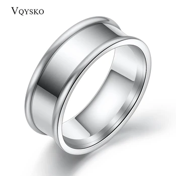 классическое обручальное кольцо 8 мм для мужчин/ женщин серебристого цвета из нержавеющей стали, размер США