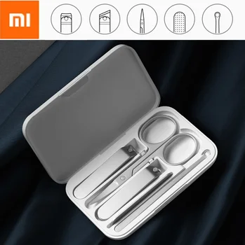 5 шт. Набор маникюрных кусачек для ногтей Xiaomi Mijia, триммер для волос в носу, Портативный гигиенический набор для путешествий, набор инструментов для маникюра из нержавеющей стали